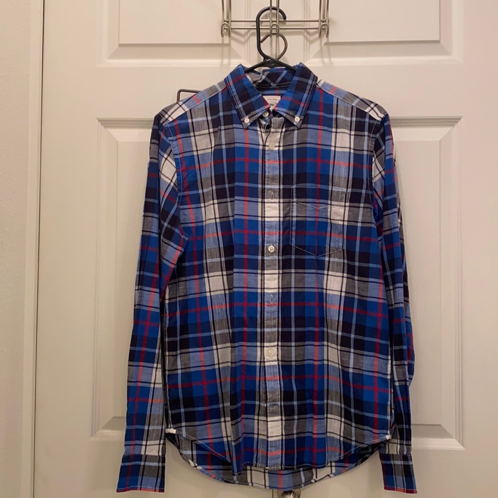 Blue Plaid Shirt